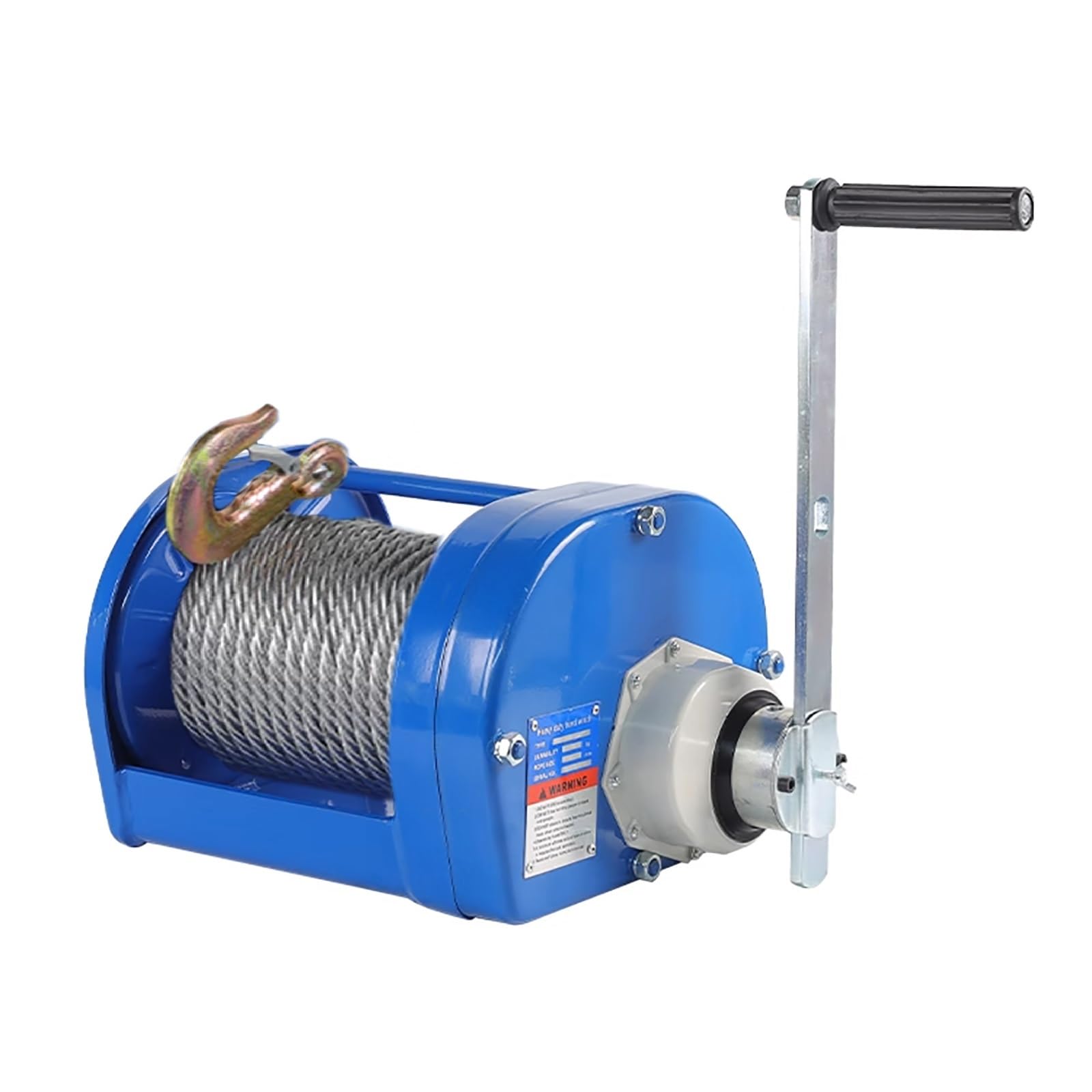 BHFPFZA Adjustable Manual Trailer Winch with Wire Rope for Marine Use Hand Crank Hoist for Boating Towing and Outdoor Activities
