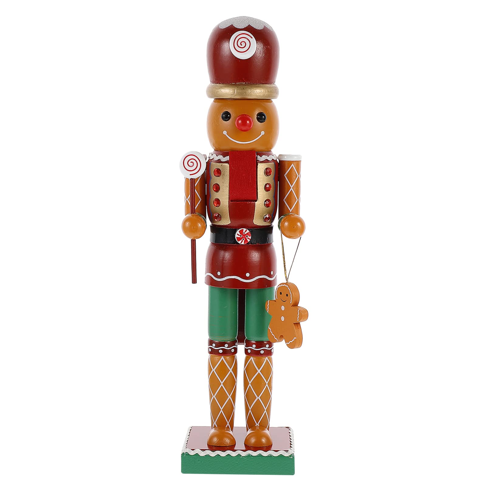 ABOOFAN Gingerbread Christmas Nutcracker Figures 13.8 Inch Christmas Kitchen Decorations Wooden Nutcracker Ornaments Christmas Decorations