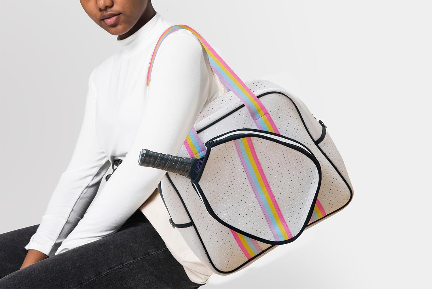 Cute Pickleball Bags for Women and Men,Pickle Ball Bag Tote for Women,Pickleball Sling Bag for Women - Image 6