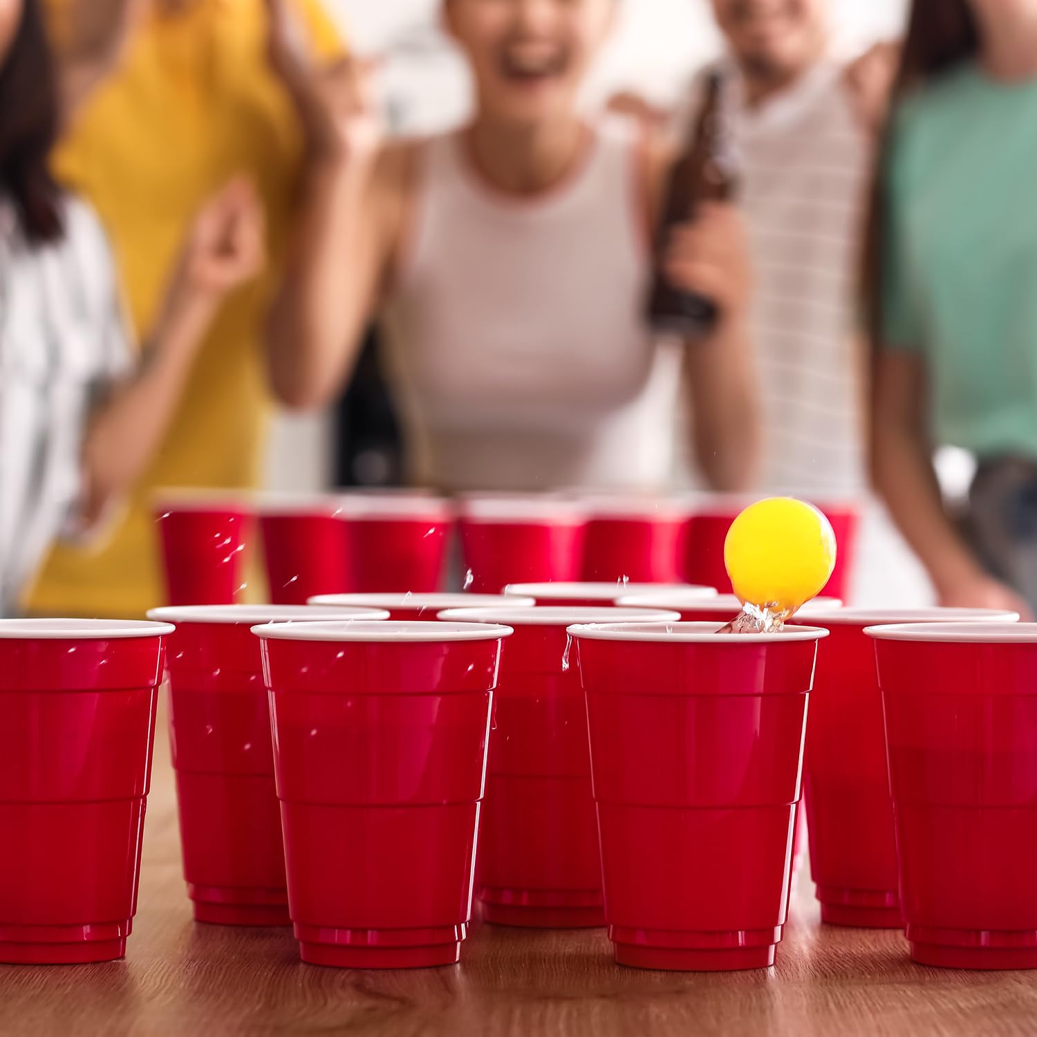com-four® 24x Balles de Tennis de Table en Plastique ABS - balles de Tennis de Table de Taille Standard - balles de Jeu pour ping-Pong, Beer-Pong et Tennis de Table