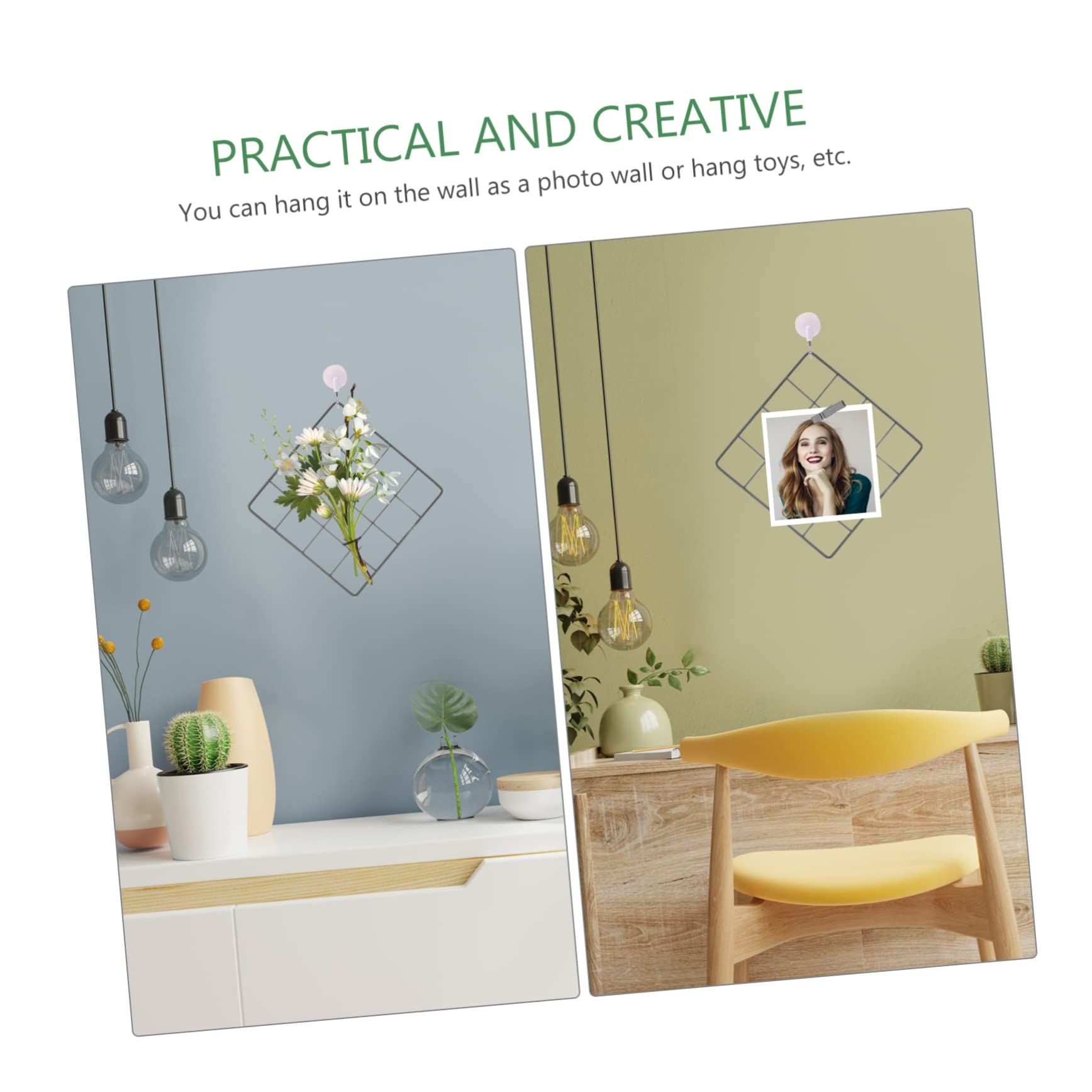 MUCKLILY 6Pcs Photo Wall Mount Display Panel Decorative Wall Storage Tool for Photos Stylish Room Decor for Home Dorm and Office Spaces