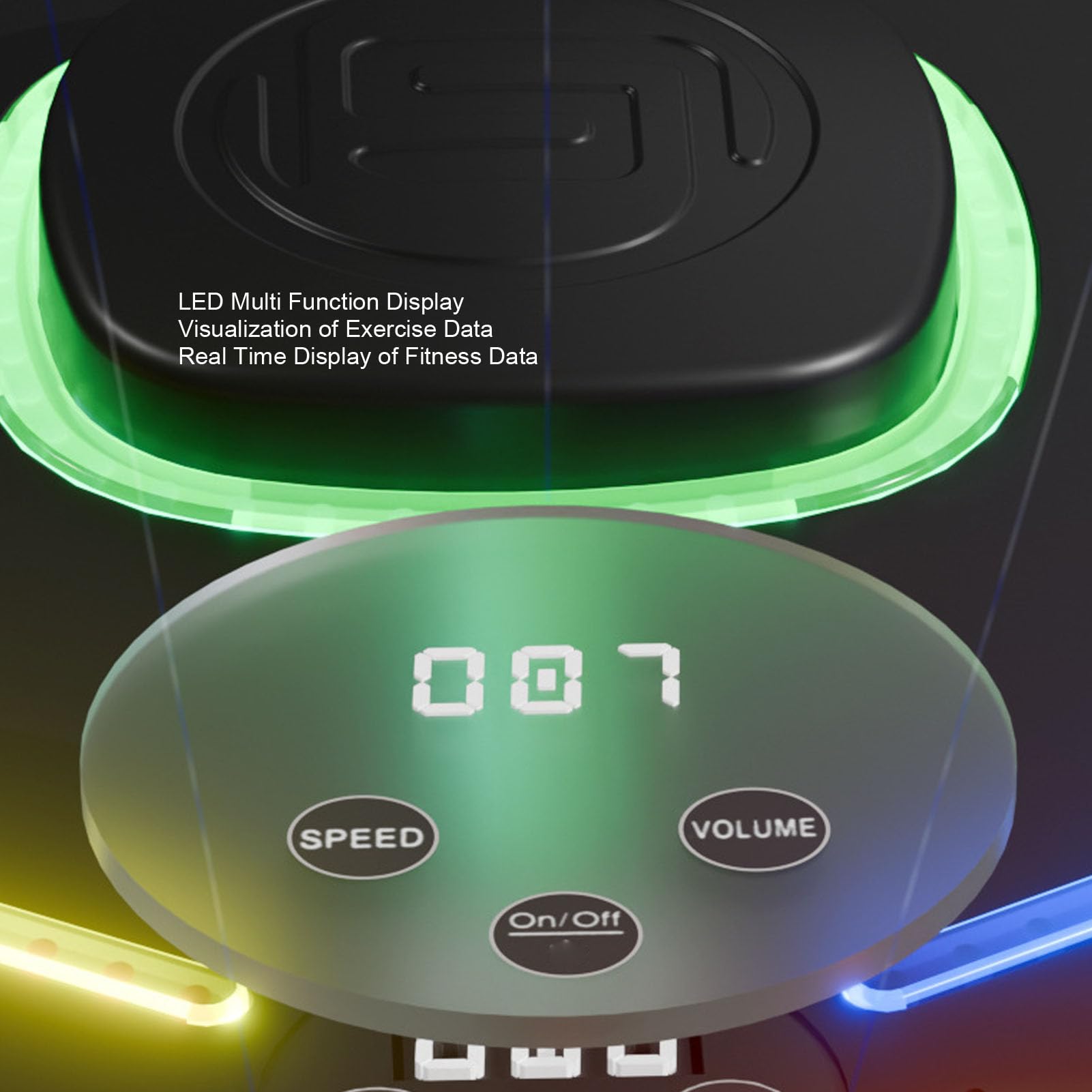 Macchina da Boxe Musicale Intelligente, Elastico in PU Bluetooth Montato a Parete LED Opzione Livello di velocità Bersaglio da Boxe Elettronico per Adolescenti Adulti