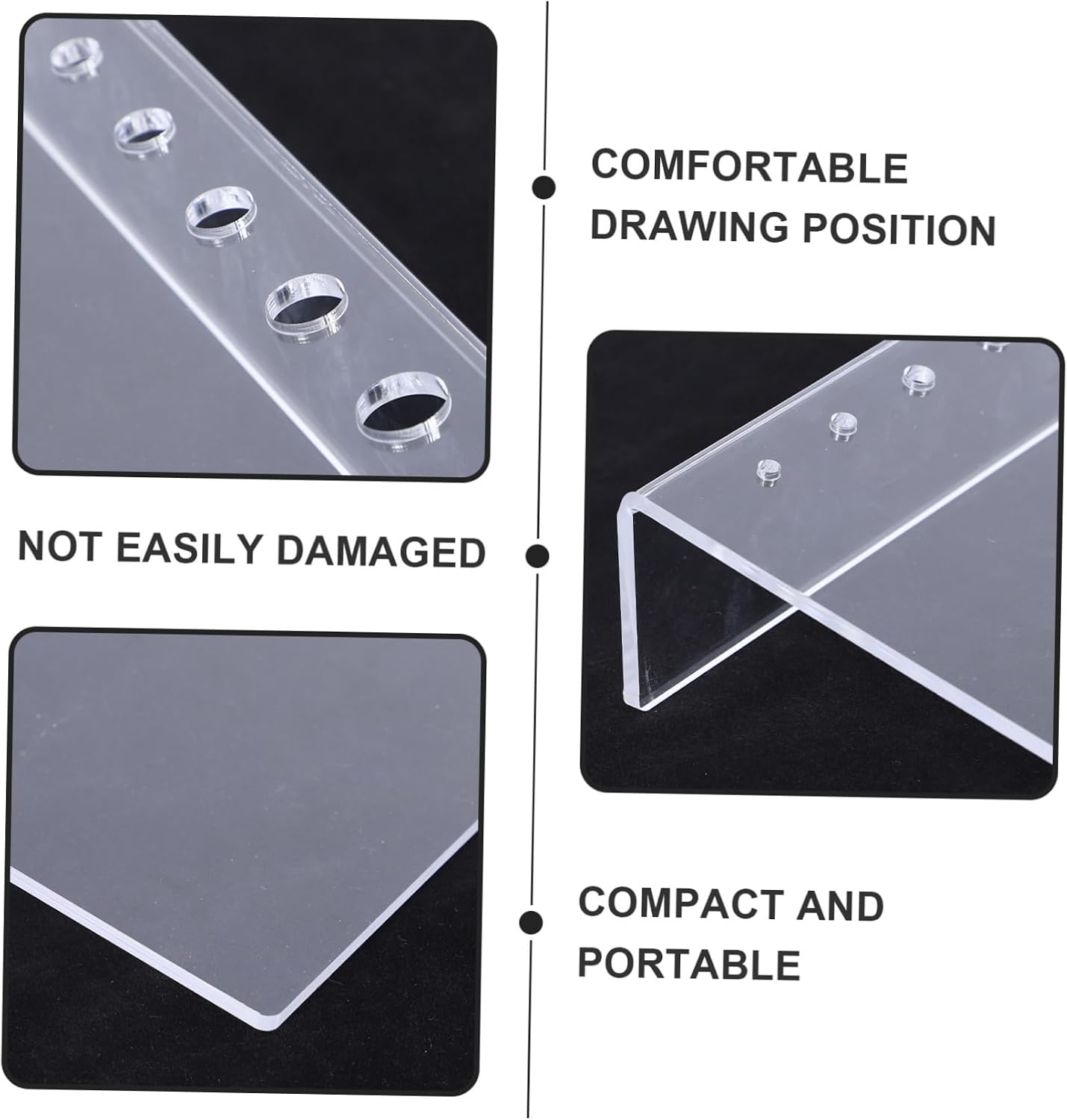 DOITOOL Acrylic Writing Board Stand for Boys and Girls Multi-Function Sloped Easel for Drawing Writing and Sketching Transparent Design Desktop Art Study Tool