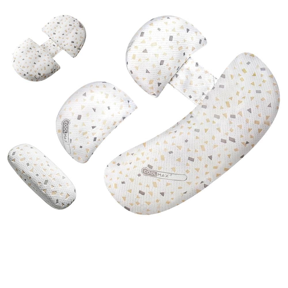 Weciau Pregnancy Pillow for Sleeping, Soft Maternity Pillows for Side Sleeper with Detachable Pillow Cover, Pregnancy Wedge Pillow Support for Back, Legs and Hip Relief