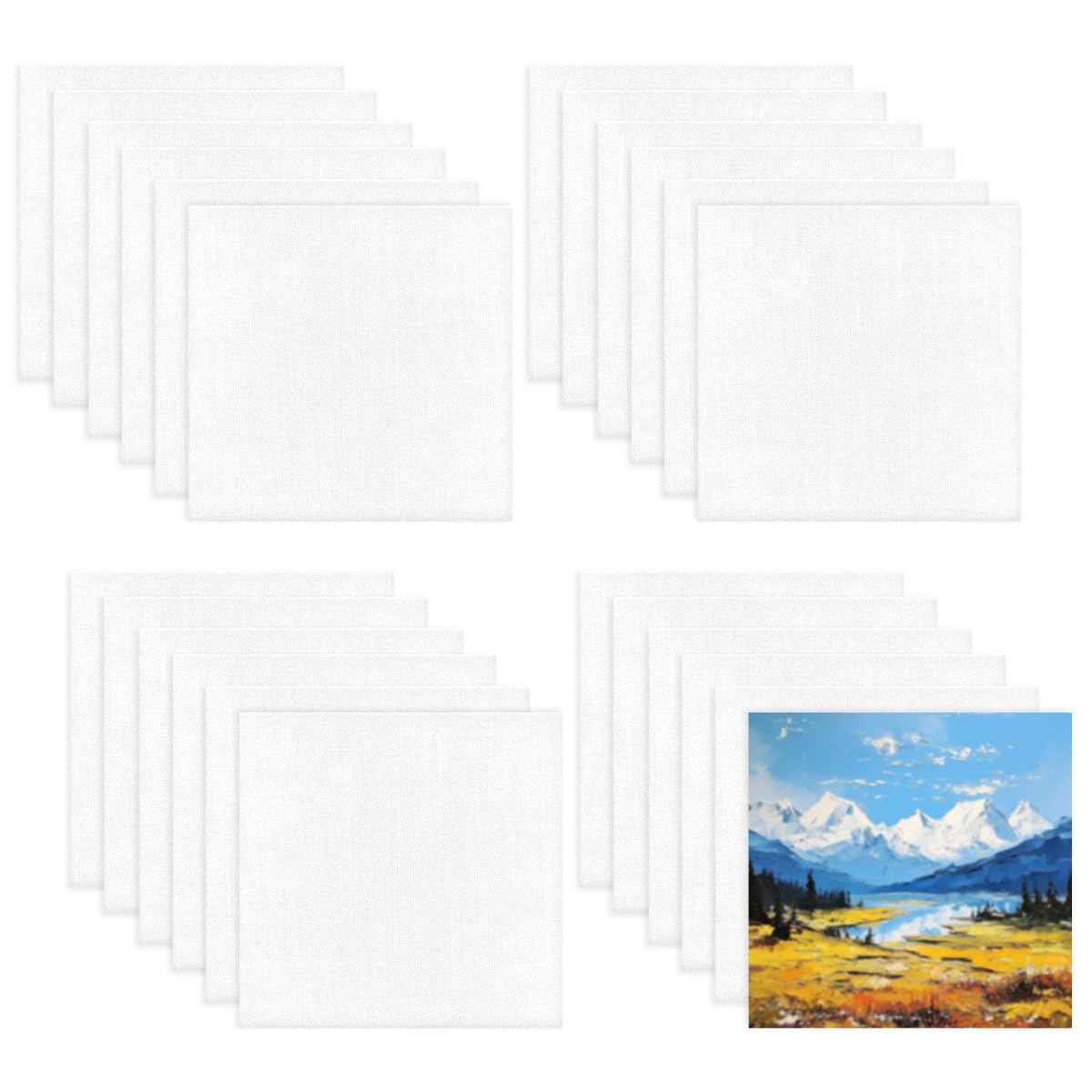 Tela Rettangolare Per Pittura già Assemblata con Telaio In Legno Light