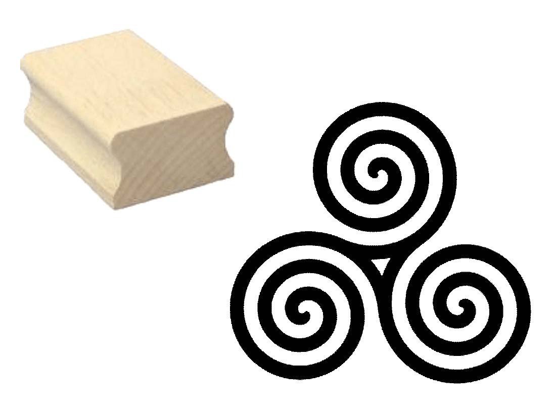 Dekolando Wooden Stamp Triskele Scrapbooking Embossing Crafts India Hinduism Paganism Germane