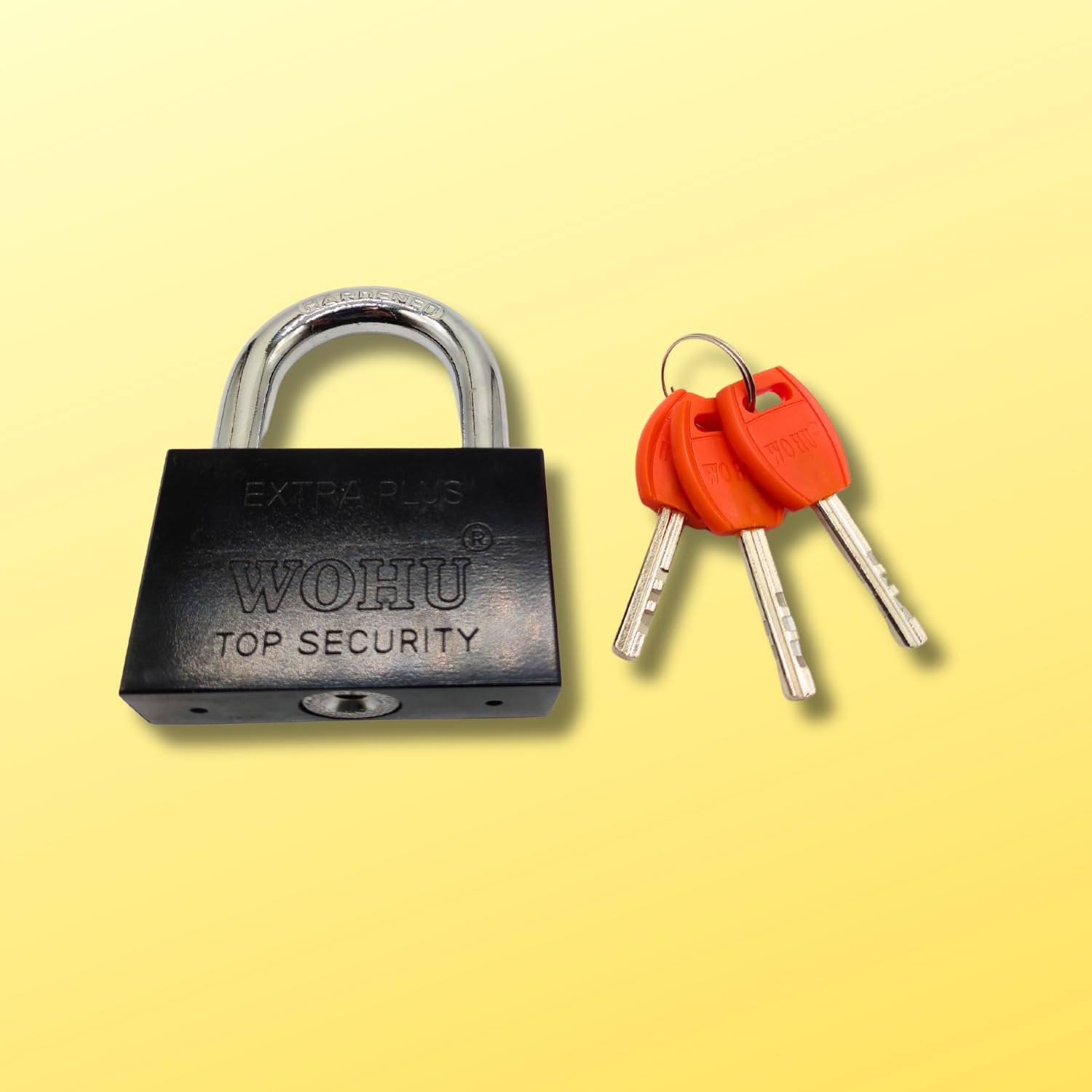 Heavy Duty Keyed Lock | Hardened Steel Shackle Lock | Anti-Rust Security for Gate, Warehouse & Outdoor Use (ALT-26 Black (60MM))