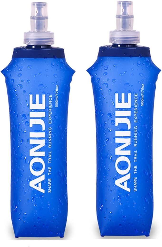 Bouteille Souple Pliante 300ml - Sans BPA, Pour Course, Rando, Trekking