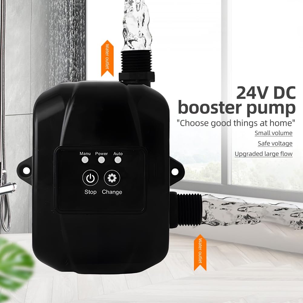 Bomba Elevadora de Presión de Agua para el Hogar Bomba de Recirculación de Agua Elevadora de Presión de Agua de Ducha Automática de 24 V Enchufe Europeo