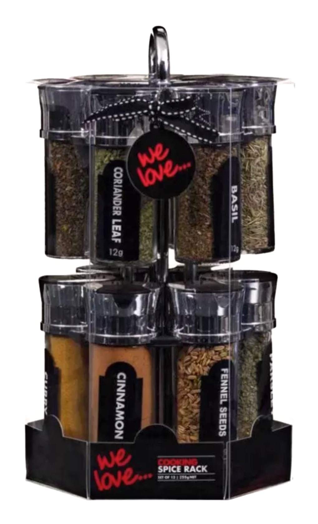 Best Gifts Revolving Spice Rack Storage Stand 12 Spices Herbs With Chrome Holder