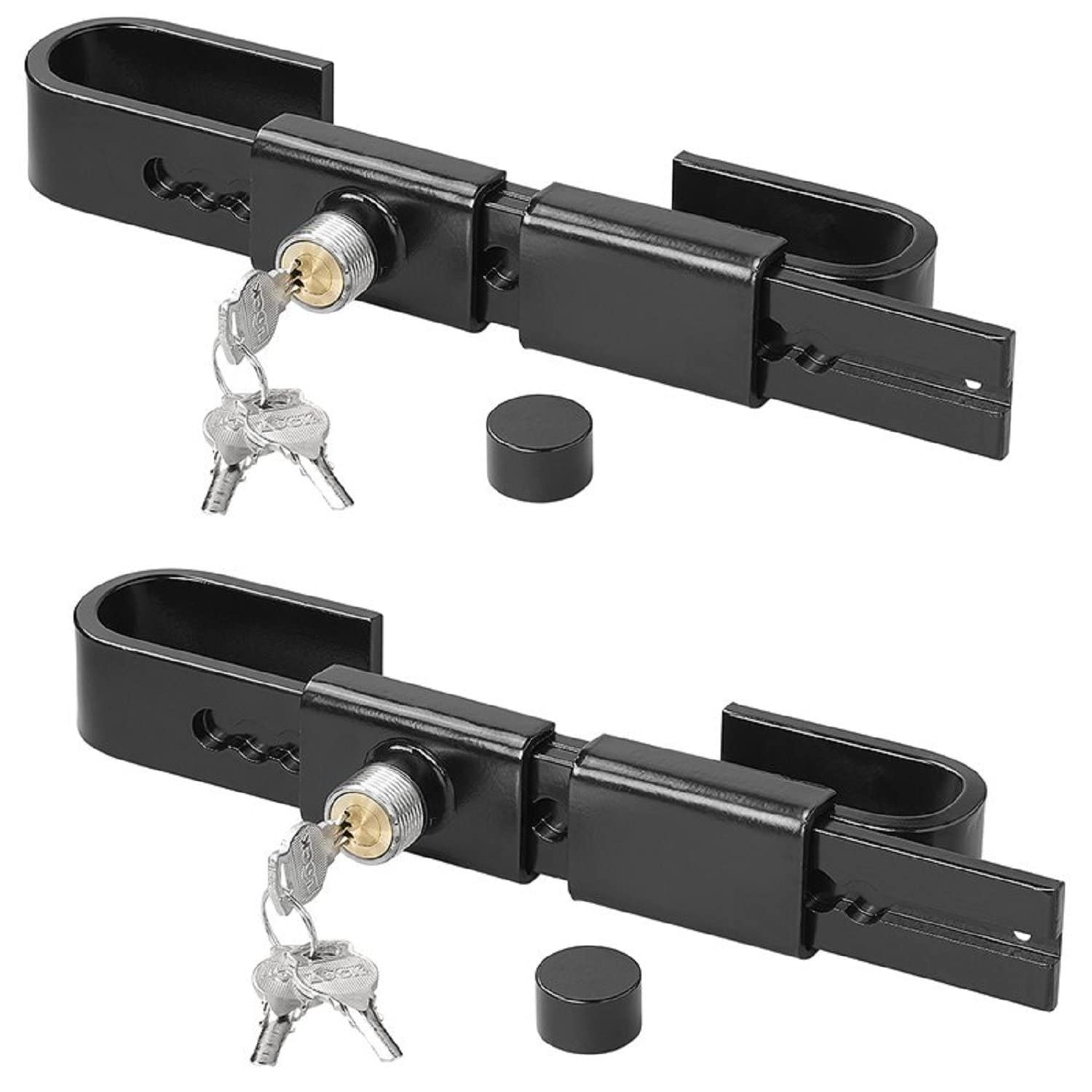 Preiswert&Gut 2x Containerschloss verstellbar von 22 bis 43 cm inkl. 2 Schlüssel - Seecontainer und Frachtcontainer-Schloss 0,7 cm Stahlriegel – Diebstahlschutz für LKW Baucontainer