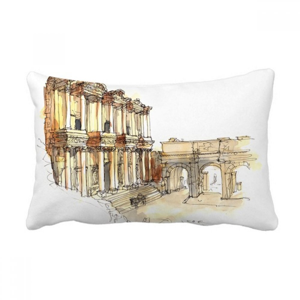 Coussin Ephèse à Izmir Turquie 16x24 pouces oreiller lombaire multicolore pour canapé