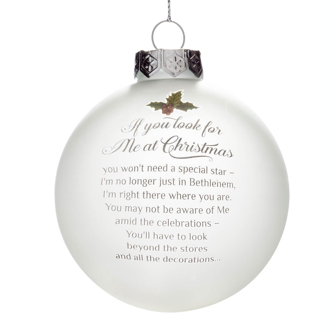Looking for Jesus Glass Ball Ornament