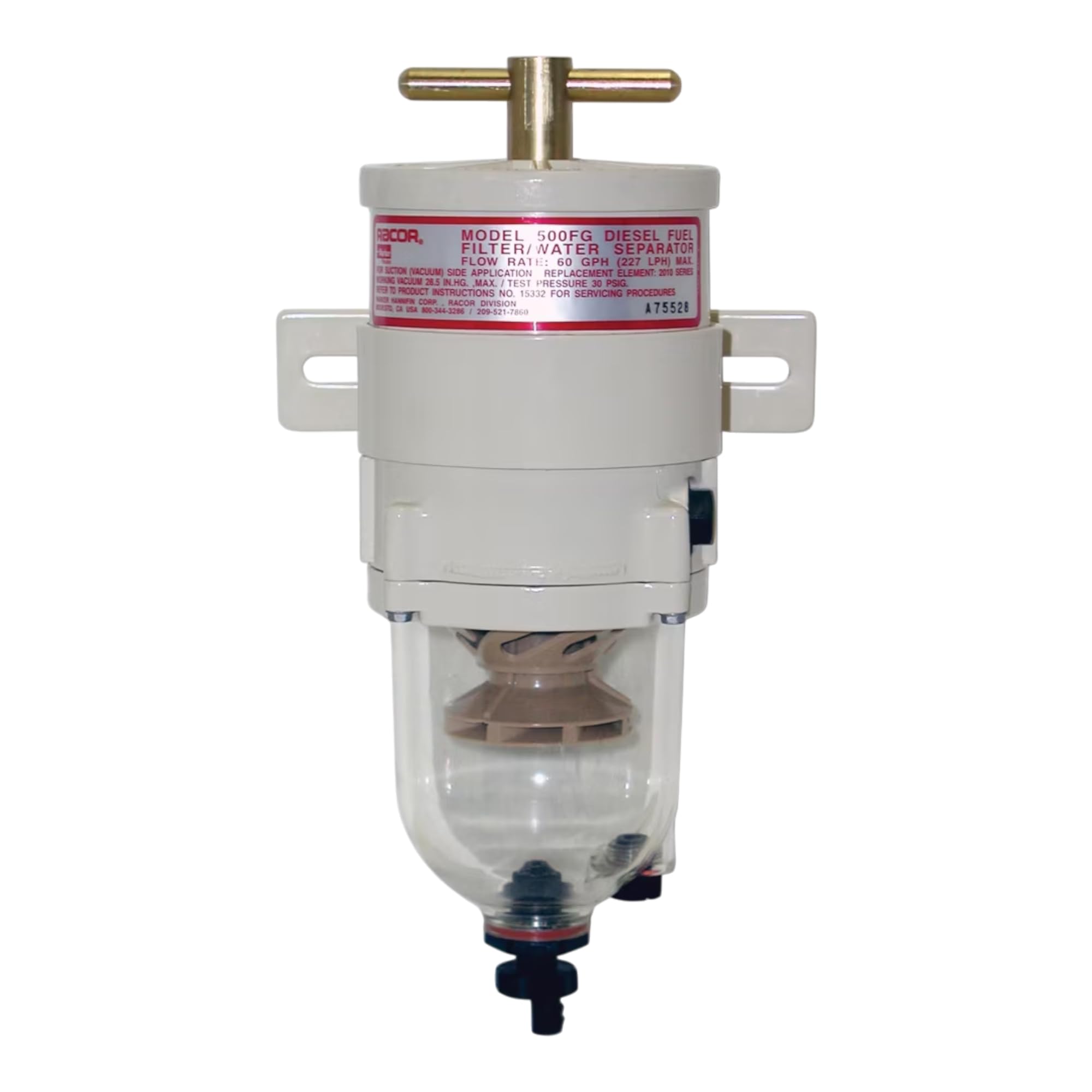 2010TM-OR Filtro Gasolio di Ricambio Originale Serie Turbine 500 | Elemento Filtrante Separatore Acqua Aquabloc 10 Micron (Modello TM) per Motori Diesel, Nautica e Generatori