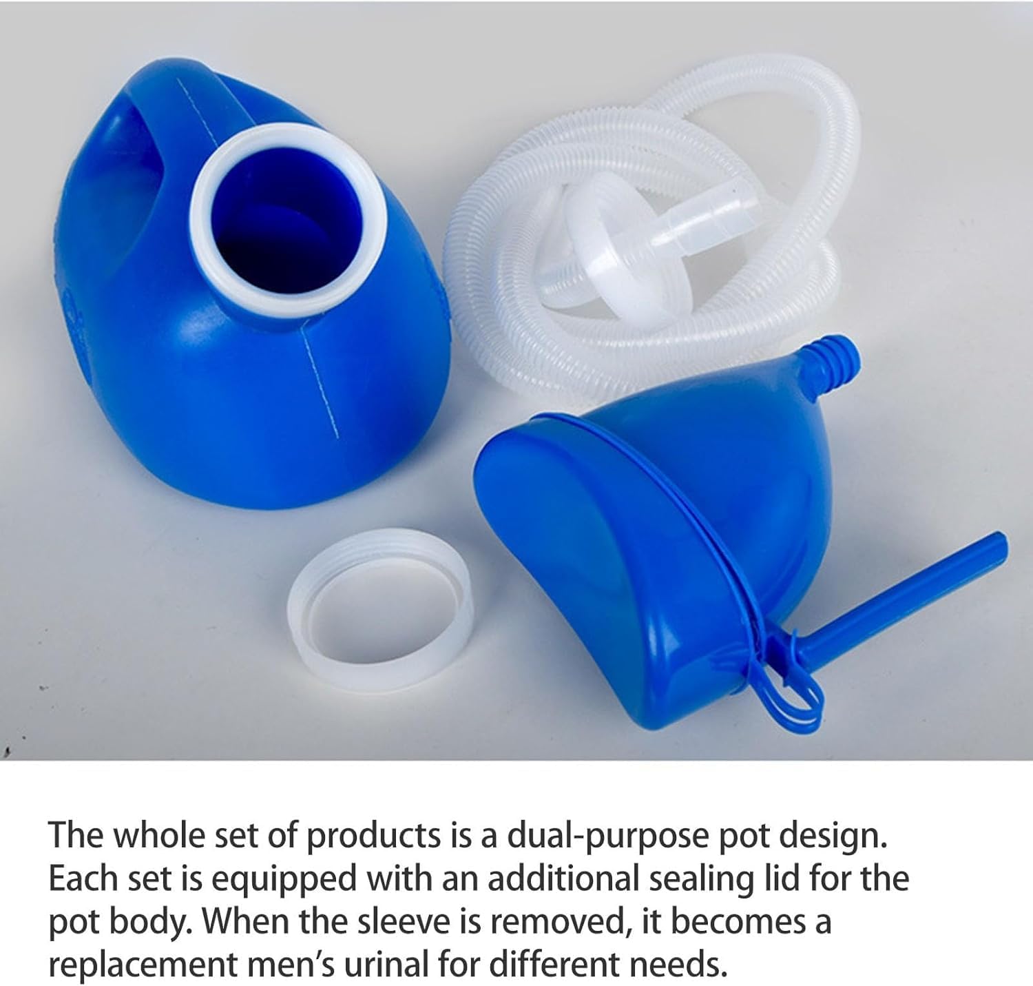 Male Urinal Bottle, Urinals for Men,Male Urinal Bottles with Spill Proof Nighttime Use Pee Bottle(Blue)