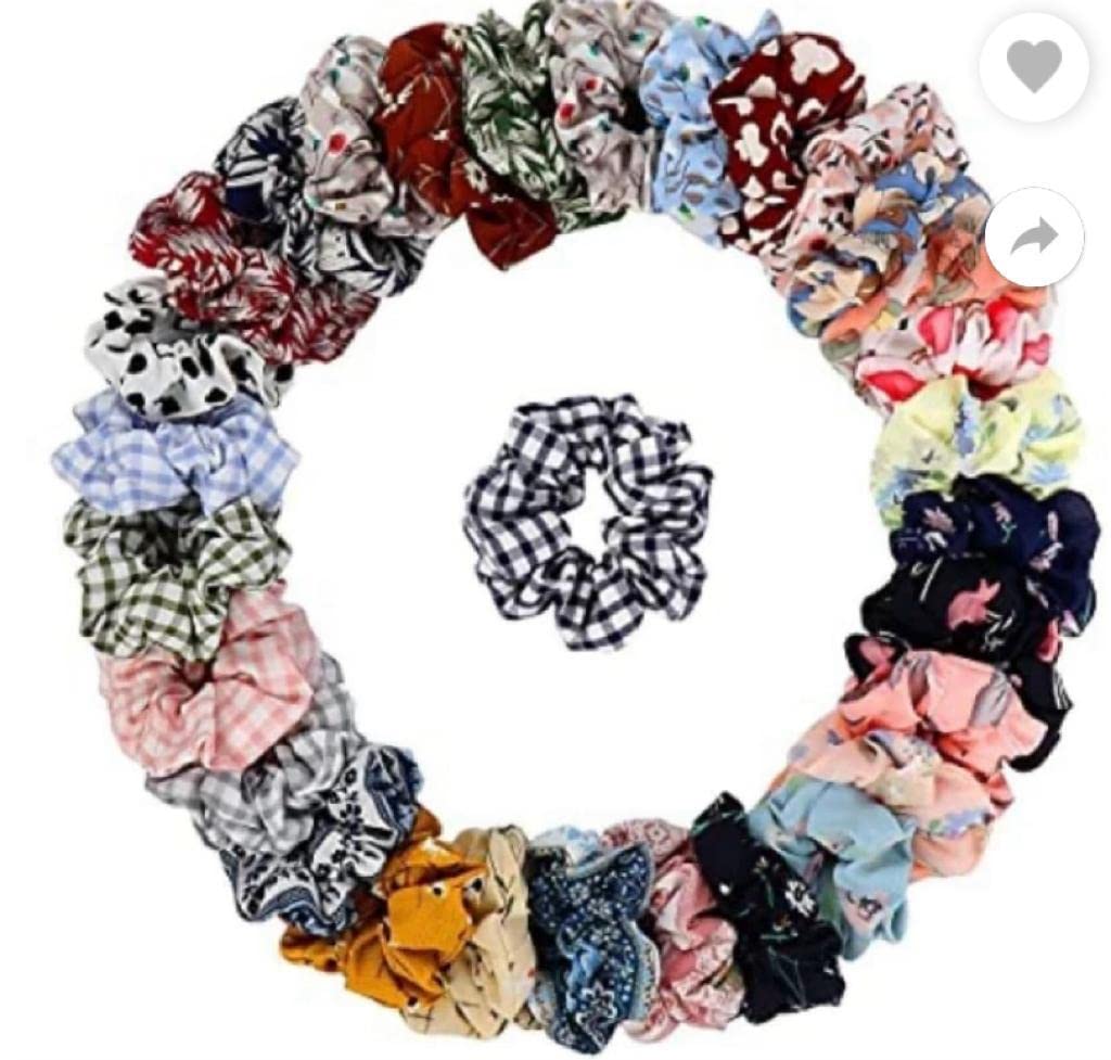 DEEGLO Printed Soft fabric Scrunchies Set for Women and Girls Anti Hair Breakage Scrunchies (Pack of 24) (B0B5GSFF1N) Amazon Price History, Amazon Price Tracker
