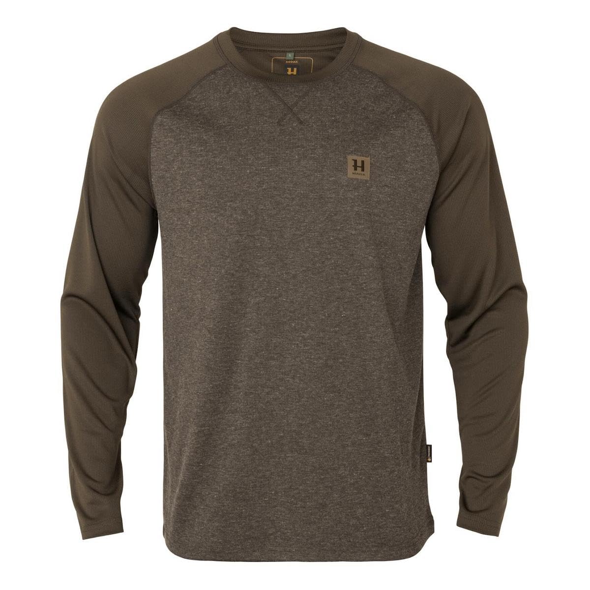 Härkila Kodiak CleverWool Langarmshirt Herren – Merinowolle Funktionsshirt, atmungsaktiv, feuchtigkeitsregulierend, schnelltrocknend, Stretch, Jagd Outdoor Baselayer – Dark Hunting Green