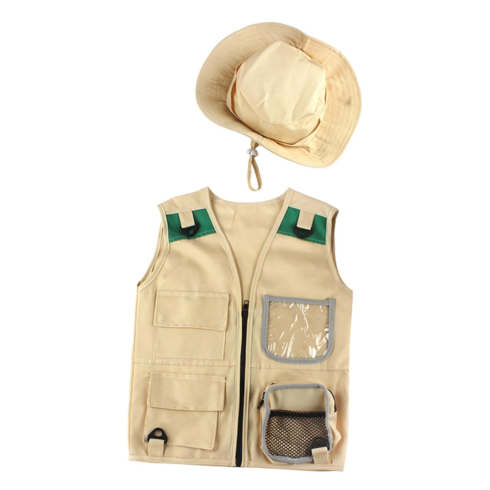 Gilet cargo e cappello per bambini escursionismo attività all'aperto 4-6 anni unisex