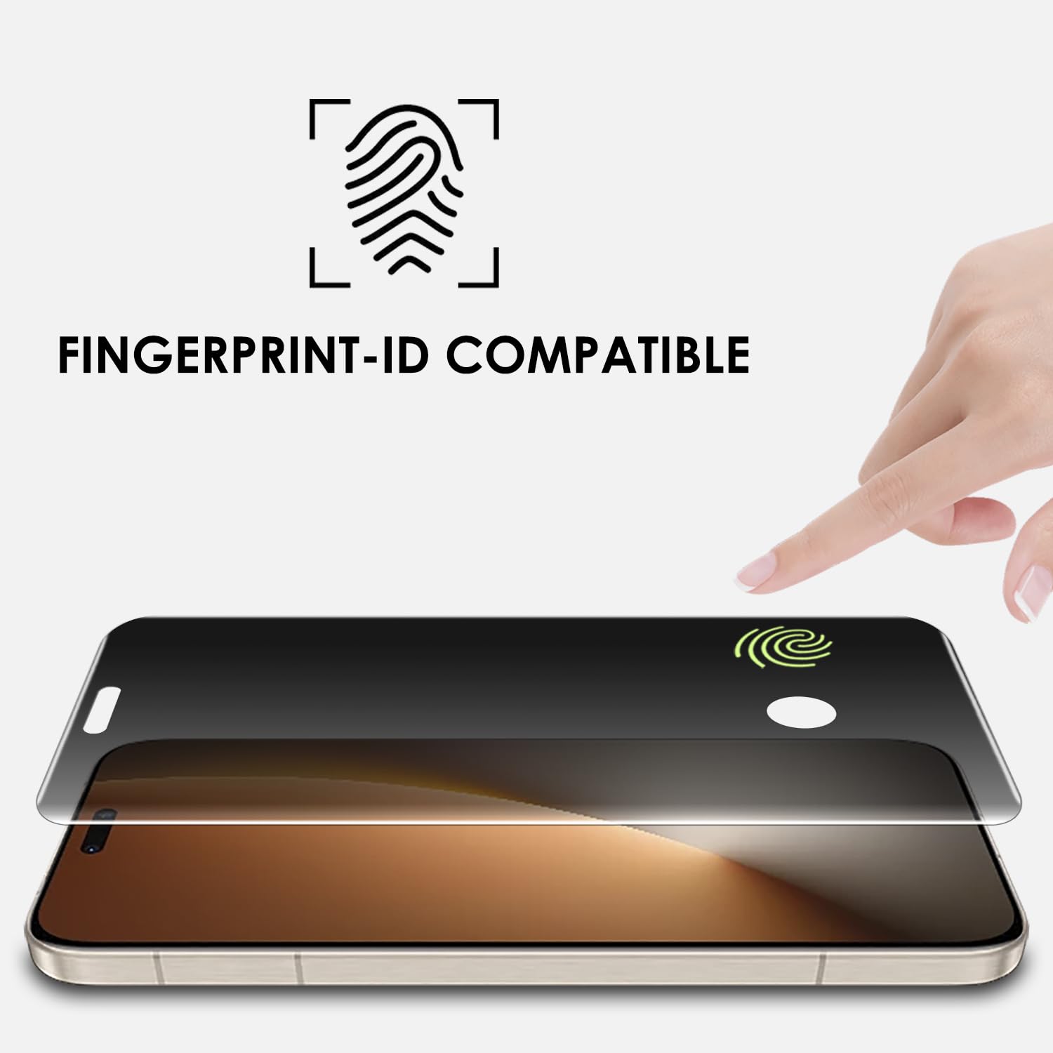 Pellicola proteggi schermo privacy per Honor Magic8 Pro, in vetro | UV LOCA TECH, anti-spia, resistente ai graffi 9H, compatibile con impronte digitali