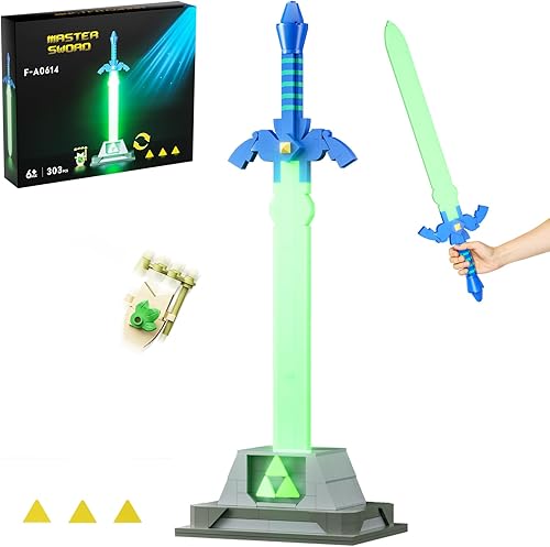 Ubrixmen Juego de bloques de construcción de espada maestra BOTW para regalo de niños (303 piezas)