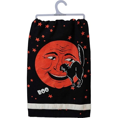 Primitives by Kathy Retro-Inspired Halloween Dish Towel, 28 x 28-Inch,