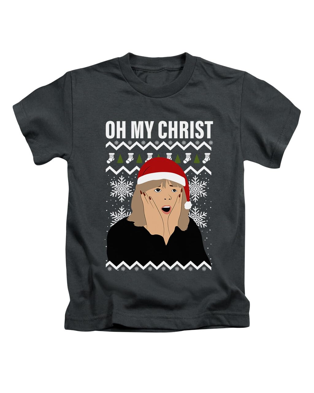 New Spirit Original Unisex Black Pam Meme Oh My Christ Christmas Xmas Festive Novelty Tee T-Shirt Funny T Shirt Top