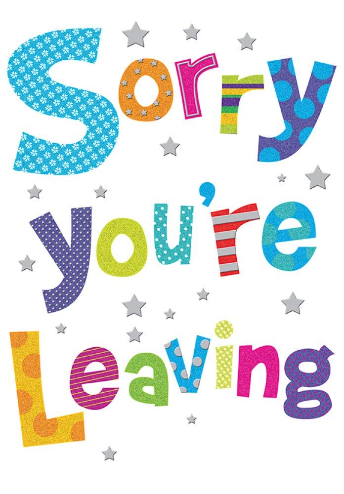 Piccadilly Greetings Modern Occasion Card Leaving - 9 x 6 inches
