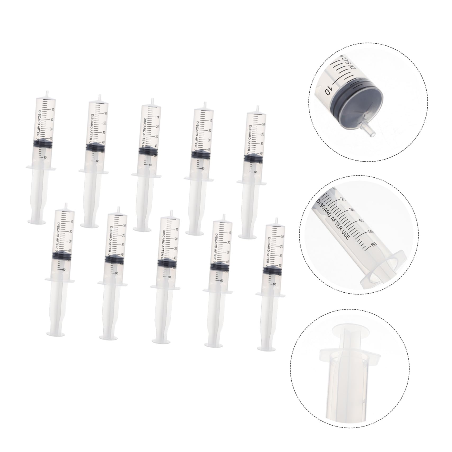Siringa senza Ago 30 Pezzi 30ml in Plastica Bianca per Misurazione | Scala Graduata, Uso per Liquidi, Confezione da 30, Design Leggero e Facile da Riporre