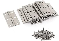 20 Pack 3-Inch Stainless Steel Folding Hinges with 120 Screws - Rust-Resistant 304 SS for Doors, Windows, Cabinets, Coops by ZAQW