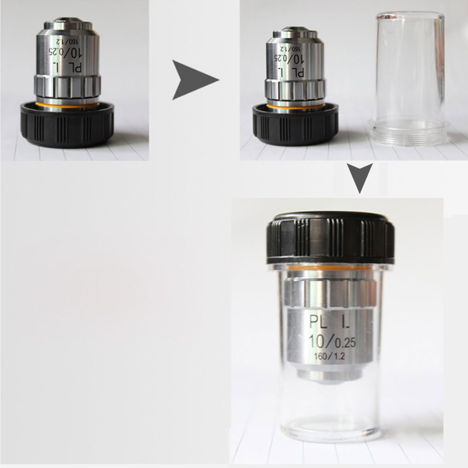 Étui de protection pour objectif de microscope biologique, boîte de rangement, accessoires portables