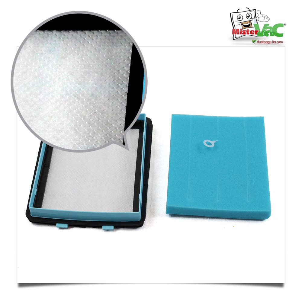 MisterVac Filtro Motore Compatibile Con Philips FC8766 Power PRO – Set Con Filtro Contenitore E Schiuma, Lavabile, Per Aspirapolvere