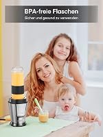 HOUSNAT 500W Smoothie Maker Kávéőrlő Blender 2 Sportpalackkal BPA-mentes 6