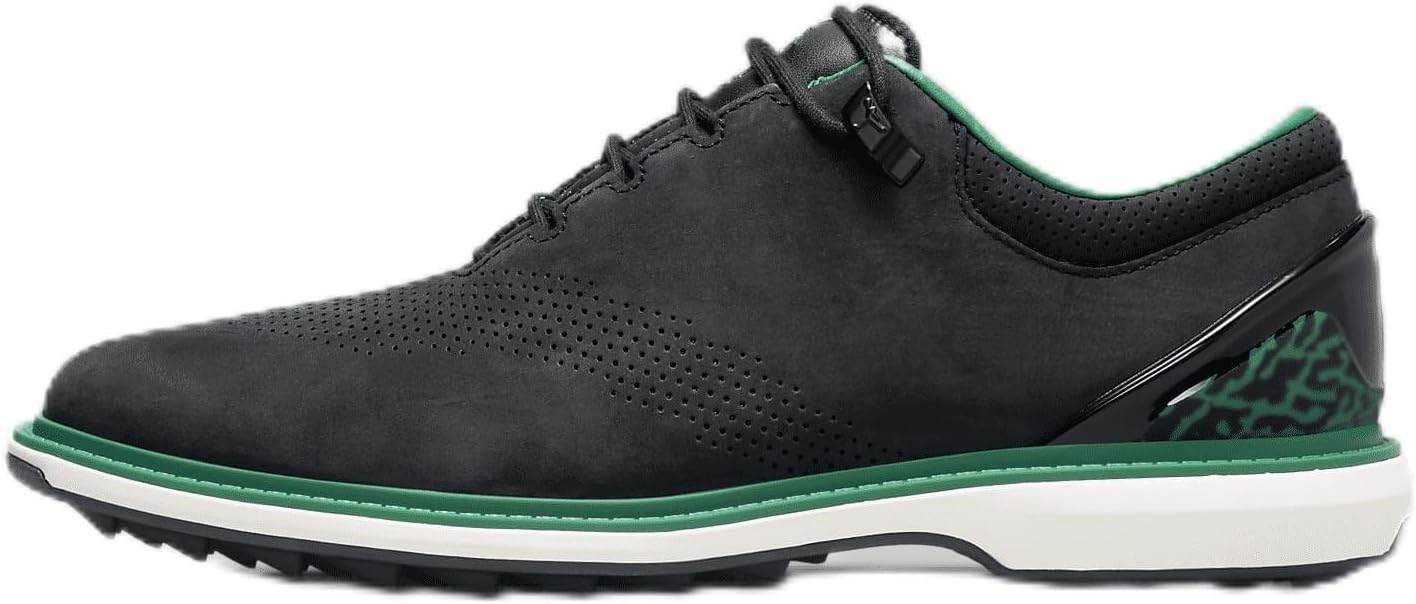 NIKE Jordan ADG 4 x Eastside Golf Men's Golf Shoes (FJ0850-001, Black/White/Metallic Gold/Malachite) Size 8.5