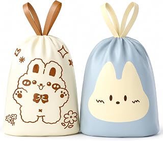 For Bathroom & Vanity, Unscented 4 Gallon Printed Trash Bags, 120 Count | Cute printed liners for small bathroom, vanity, guest bath, bedroom, and dorm bins with drawstring closure.