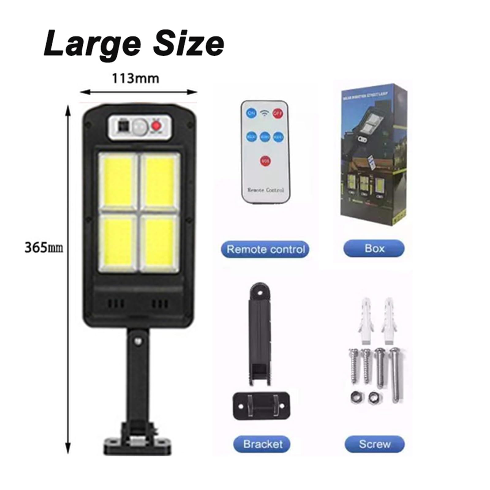 Lampy Solarne Zewnątrz, Solar Street Lights Outdoor Solar Flood Light z 3 trybami światła Zdalne sterowanie Wodoodporne oświetlenie z czujnikiem ruchu do ścieżki ogrodowej Patio,Do ogrodu, ulicy, wer