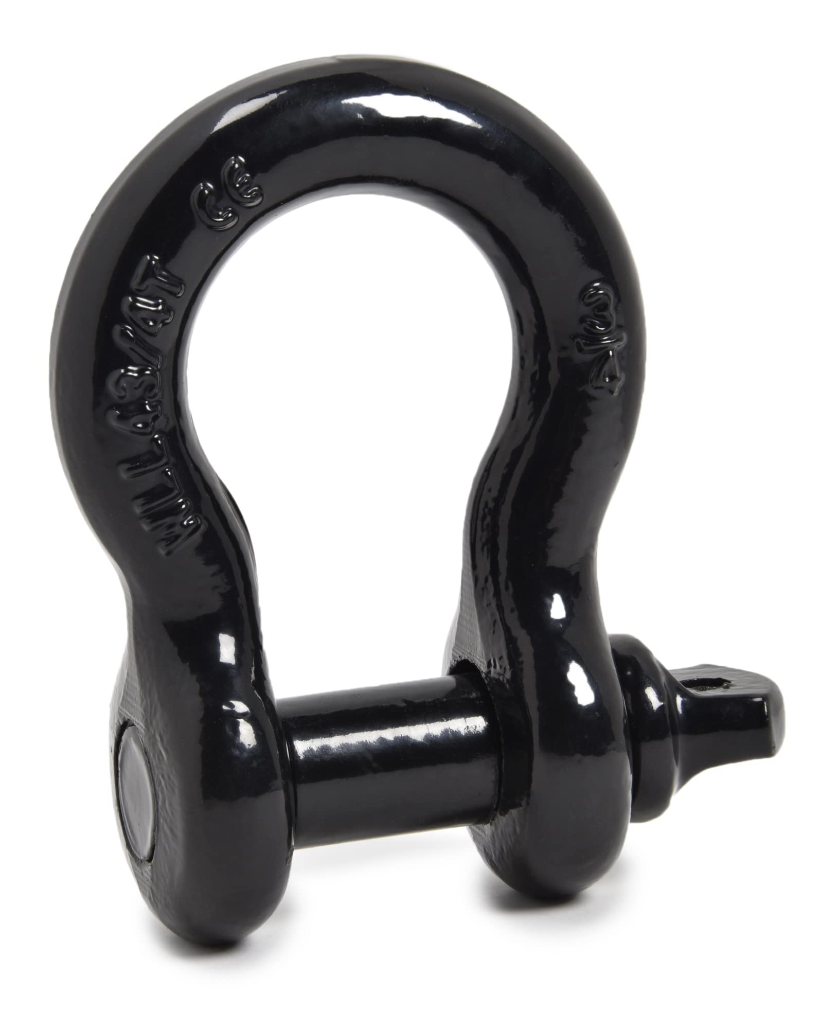 Hi-Gear(1 PK, Black) Bow Shackles 3/4" D Ring Shackle Rugged Unbreakable 28.5 Ton (57,000 Lbs) Maximum Break Strength with 7/8'' Pin Bow Screw Heavy Duty D Ring for 4x4 Vehicle Recovery