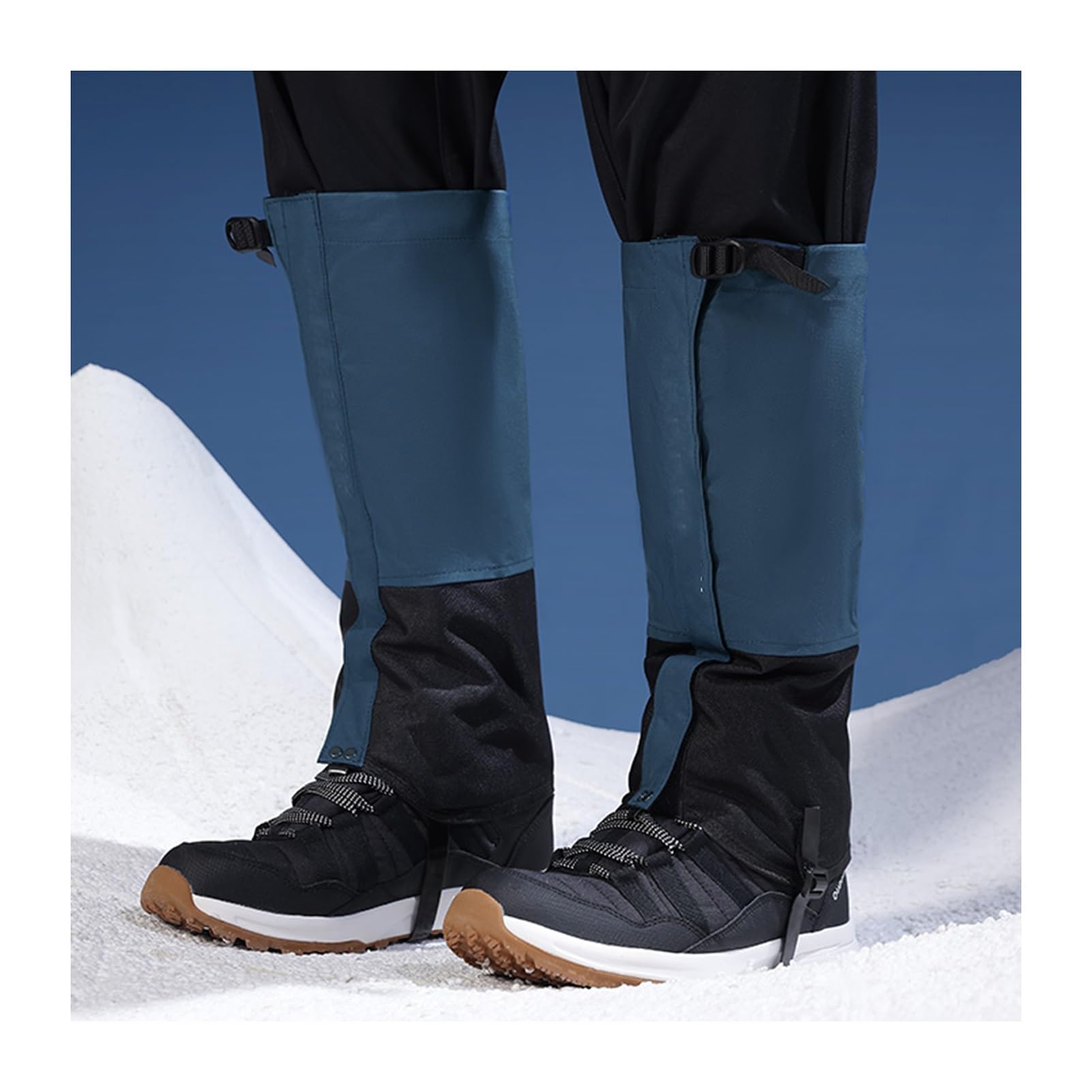Polainas For Piernas, Polainas For Botas De Senderismo Ligeras Y Ajustables, Polainas For Piernas Ajustables For Exteriores, For Escalada En Barro O Raquetas De Nieve(Blue,L)
