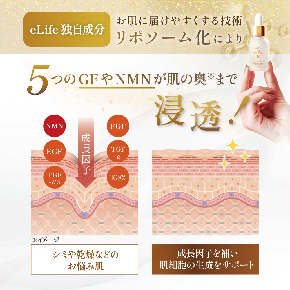 Amazon.co.jp: 美容液 エイジングケア NMN VITAL eL SERUM (バイタル