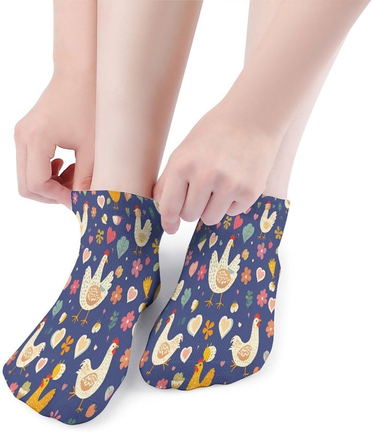 Chicken Pattern Ankle Sock-Low Cut Breathable,Basketball Socks for Men Women,Tube Socks for Work Sports