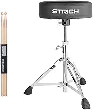 STRICH SDB-20 Padded Height Adjustable Guitar Throne Seat with Drumsticks 5A