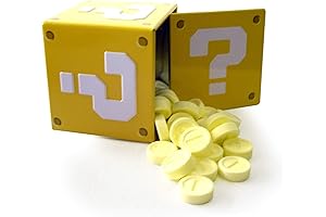 Nintendo Mario Bros Super Mario Question Mark Block Candy Container filled with Sour Strawberry Candies