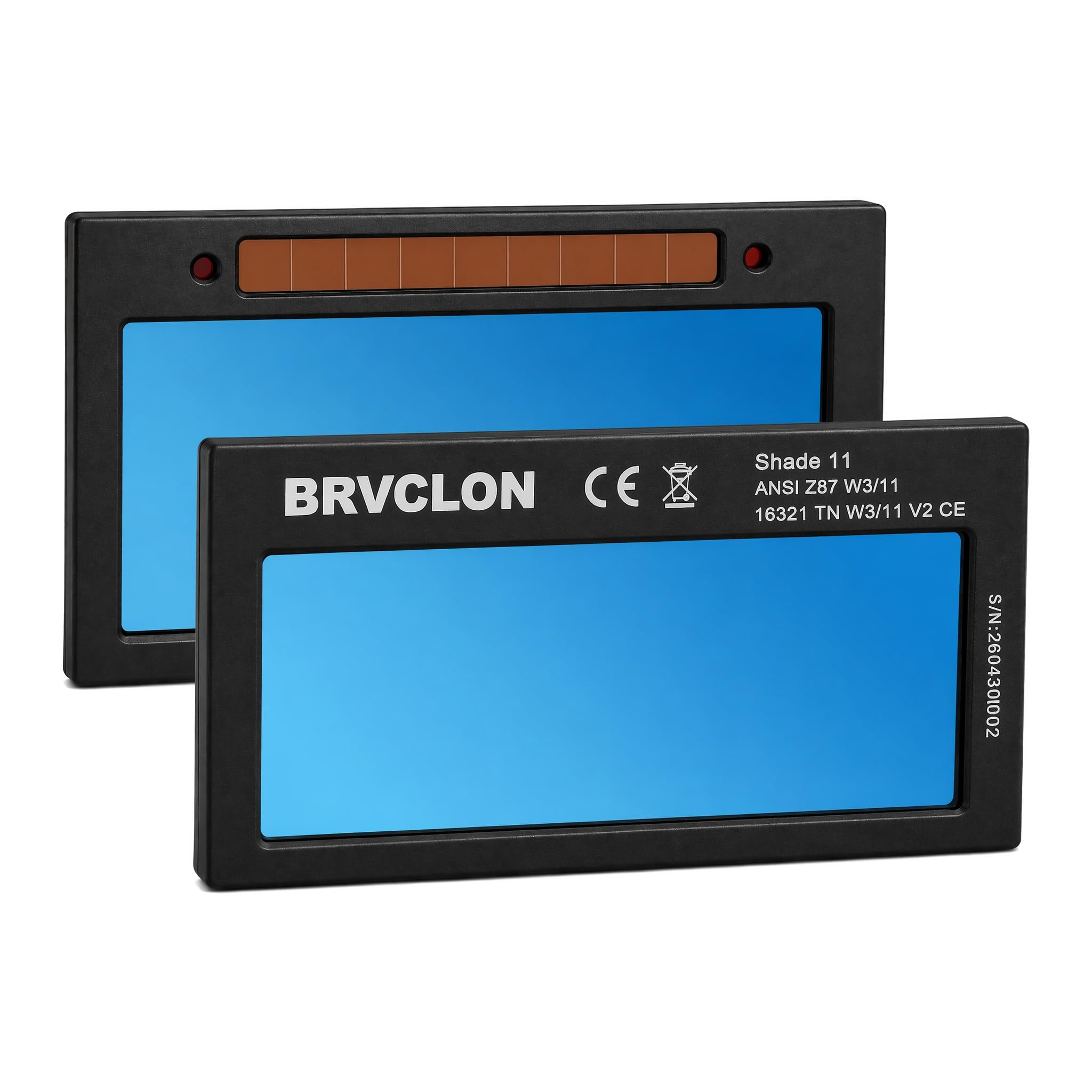 Pantalla HD 11: lente de soldadura dorada de oscurecimiento automático de 2 x 4 1/4, lente de soldadura de energía solar, visión de color real, lente de soldadura de 2 x 4 1/4 de repuesto para