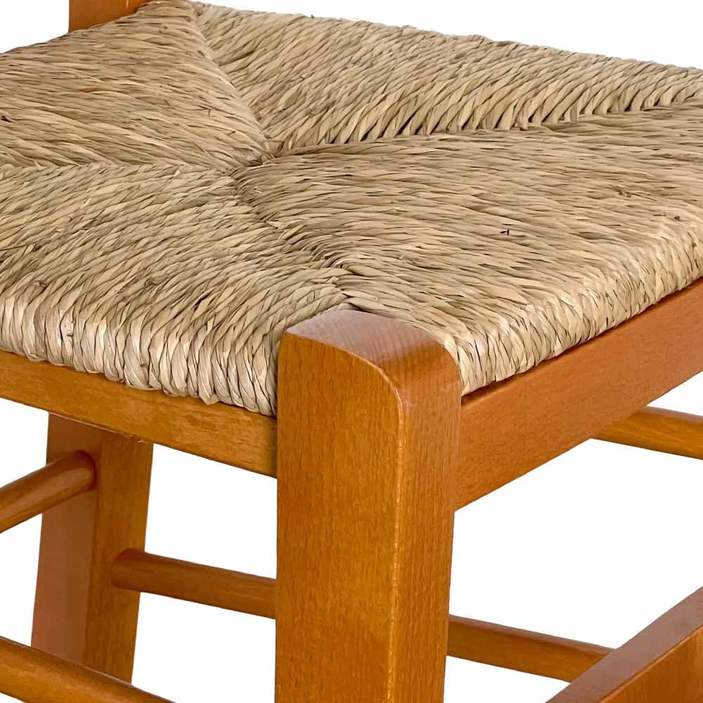 ok affarefatto zimbardi costanza Stuhl aus Massivholz in der Farbe Kirsche mit Sitz aus Stroh für Restaurant, Haus, Modell Paesana robust mit Dicke der Beine von 36 x 40 mm, bereits montiert