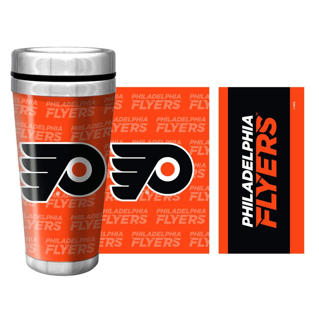 Philadelphia Flyers Travel Mug - 16 oz. Full Wrap Wallpaper