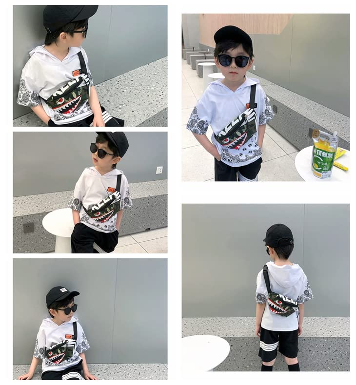 Shark Kids Waist Fanny Pack for Toddler Girls Boys Small Crossbody Purse Waist Pouch Belt Bag for Running Hiking Cycling2