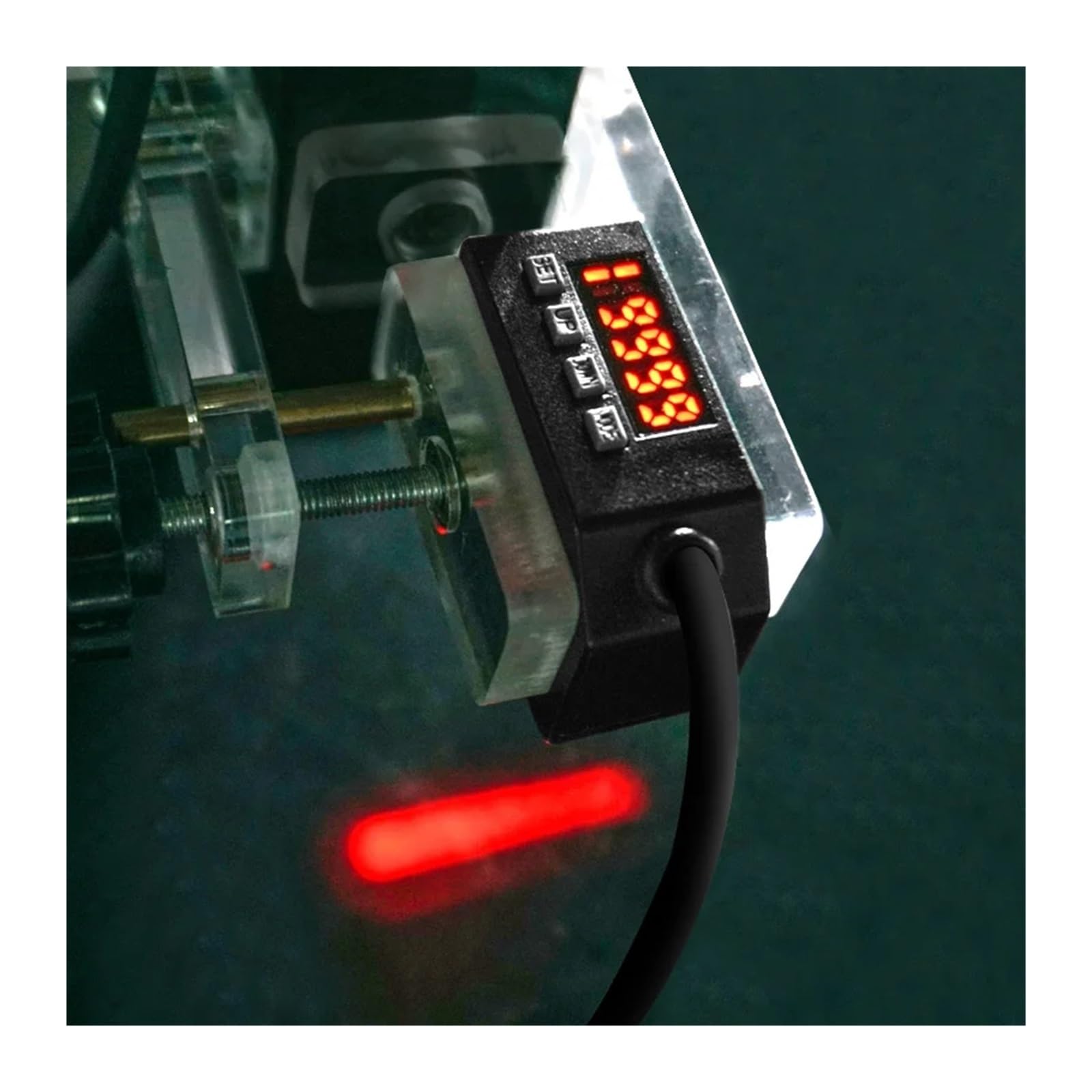 Fotoelektryczny czujnik przełącznika BGS-100TXS podwójny cyfrowy wyświetlacz bar czujnik punktowy wykrywanie odległości 100 mm