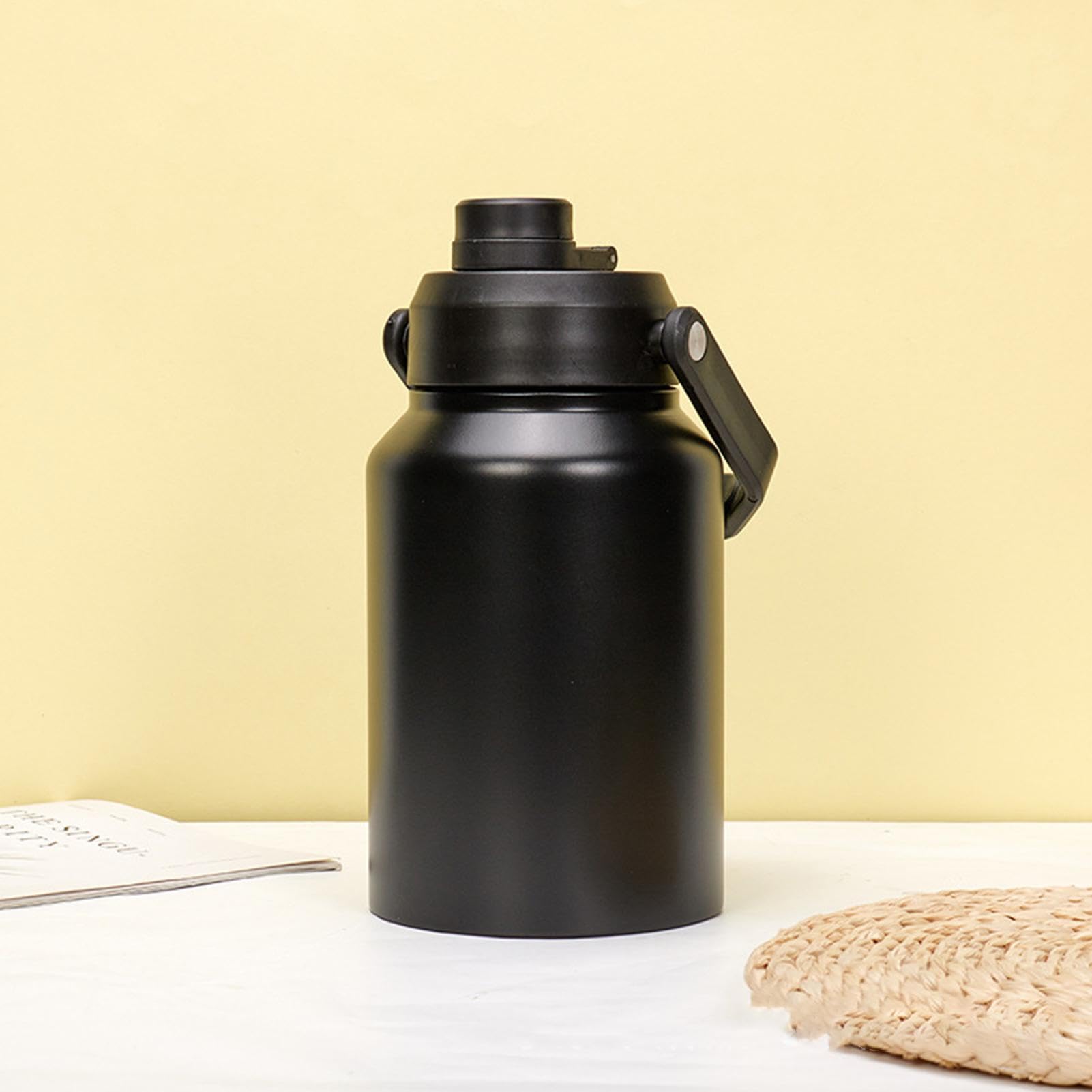 Jarra de acero inoxidable, termo de cuello ancho, de acero inoxidable | botella de agua fría de cuello ancho, botella de agua de dos pisos para deportes, senderismo, , camping