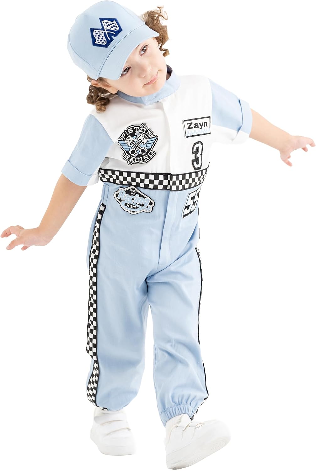 Handmade Race Car Driver Costume for Toddlers - Halloween Costume, Cars Boys Racing Outfit