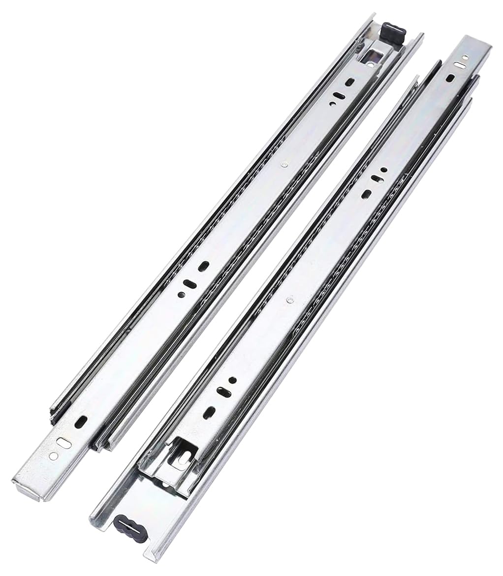ABRO Full Extension Drawer Slides Channel, Telescopic Ball Bearing Drawer Cabinet Glides,Side Mounted Slide Rails for Kitchen Cabinets, Drawers (28 Inch, Silver, Load Capacity 45 KG) (B0CR6GJ74P) Amazon Price History, Amazon Price Tracker