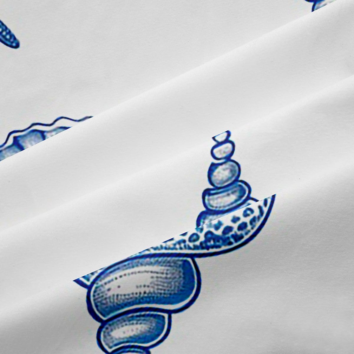 Homemissing Tende oscuranti Kawaii con fiocco blu per camera da letto e soggiorno, tonalità oceaniche, vita marina, mare, tenda oscurante per finestre, 2 pannelli 132 x 160 cm (larghezza x lunghezza)